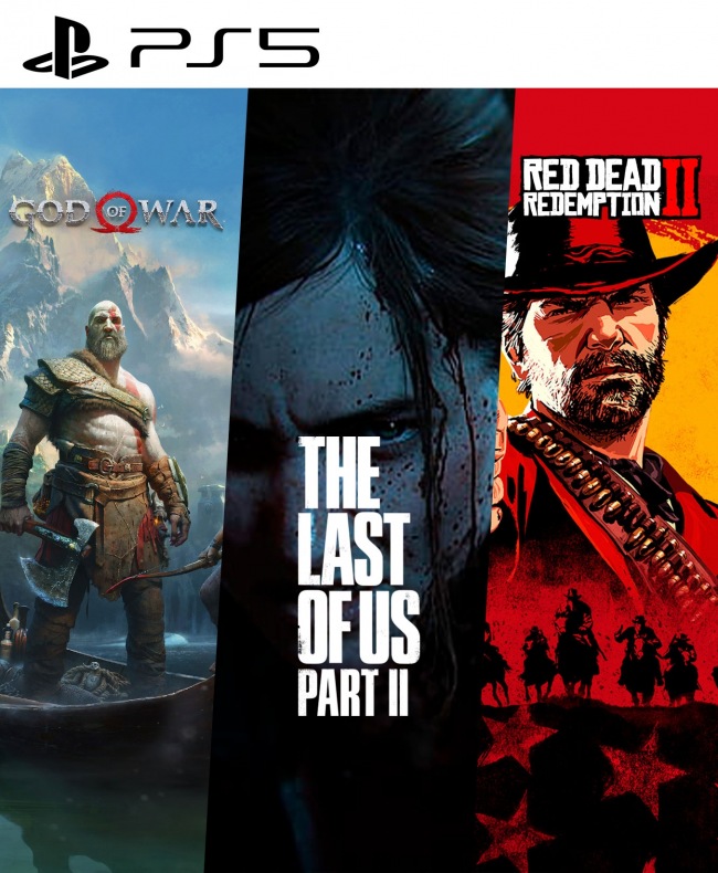 3 juegos en 1 God Of War mas The Last Of Us Part II mas Red Dead