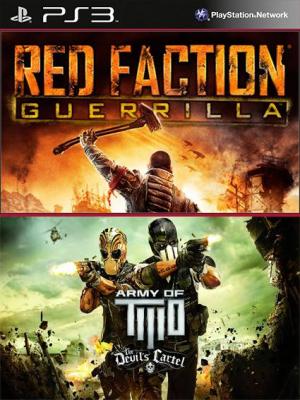 2 juegos en 1 Red Faction Guerrilla Mas Army of TWO The Devils Cartel PS3