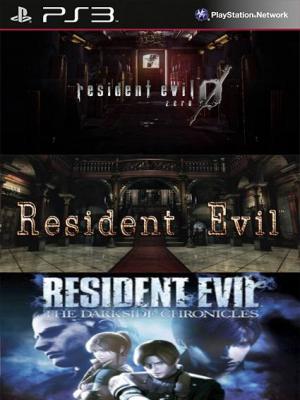 3 JUEGOS EN 1 Resident Evil 0 Mas Resident Evil RESIDENT EVIL Mas THE DARKSIDE CHRONICLES PS3