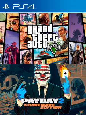 2 juegos en 1 Grand Theft Auto V Mas Payday 2 ps4