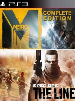 2 juegos en 1 Metro Last Light Complete Edition Mas Spec Ops The Line PS3