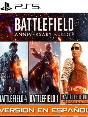 3 JUEGOS EN 1 BATTLEFIELD 4 MAS BATTLEFIELD HARDLINE MAS BATTLEFIELD 1 REVOLUTION PS5